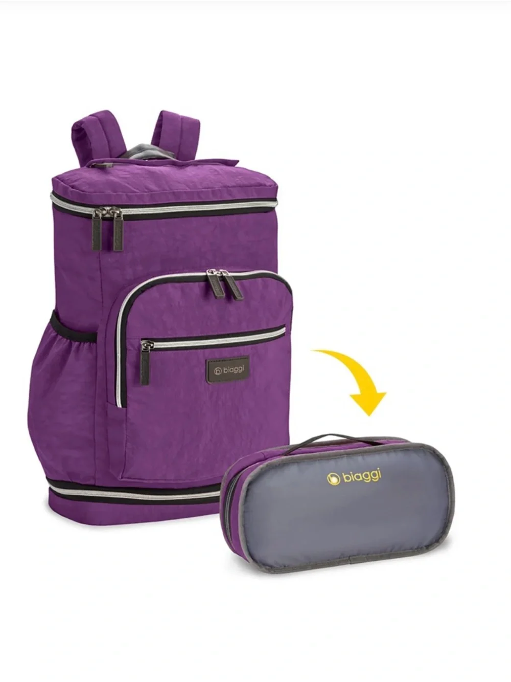 Biaggi Purple Convertible Backpack.